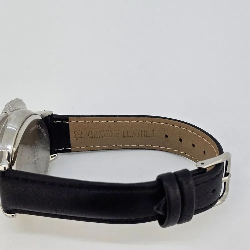 Off Park‎ Women's Watch Crystal Bling Butterfly New Black Leather Bands Battery